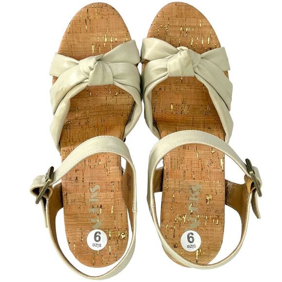 Korks Ease Dawson Platform Wedge Sandals Off White Womens Size 9M NEW - Picture 5 of 11